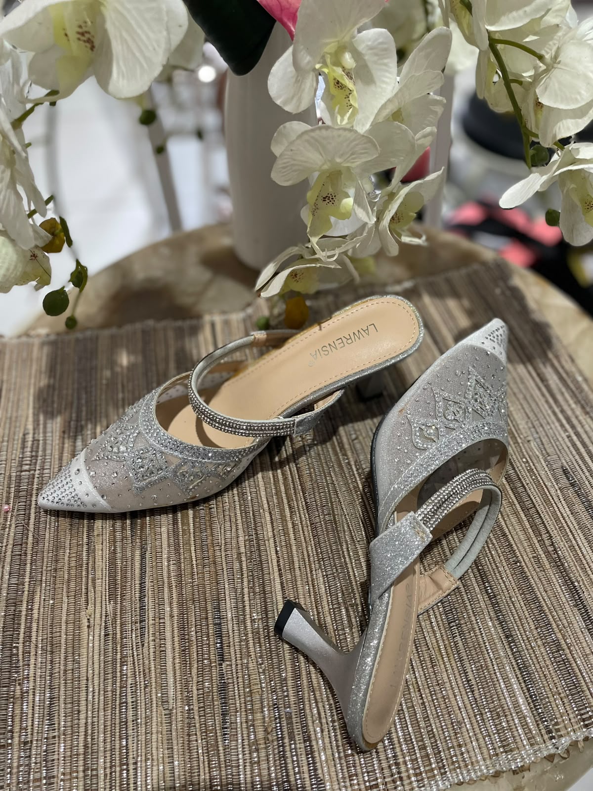 Heels LWRN 14 Silver Slip On