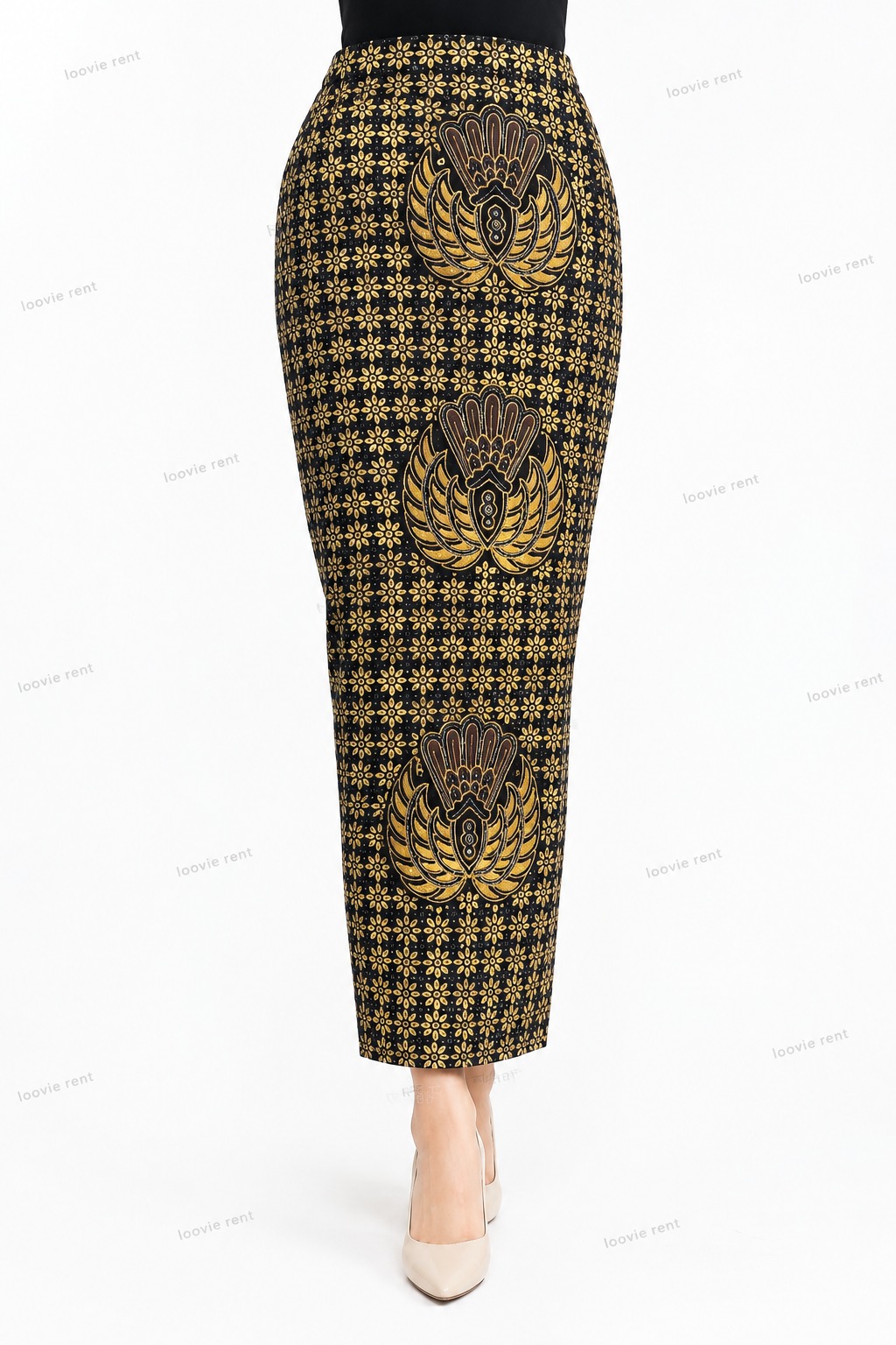 Rok Batik Garuda Gold Black