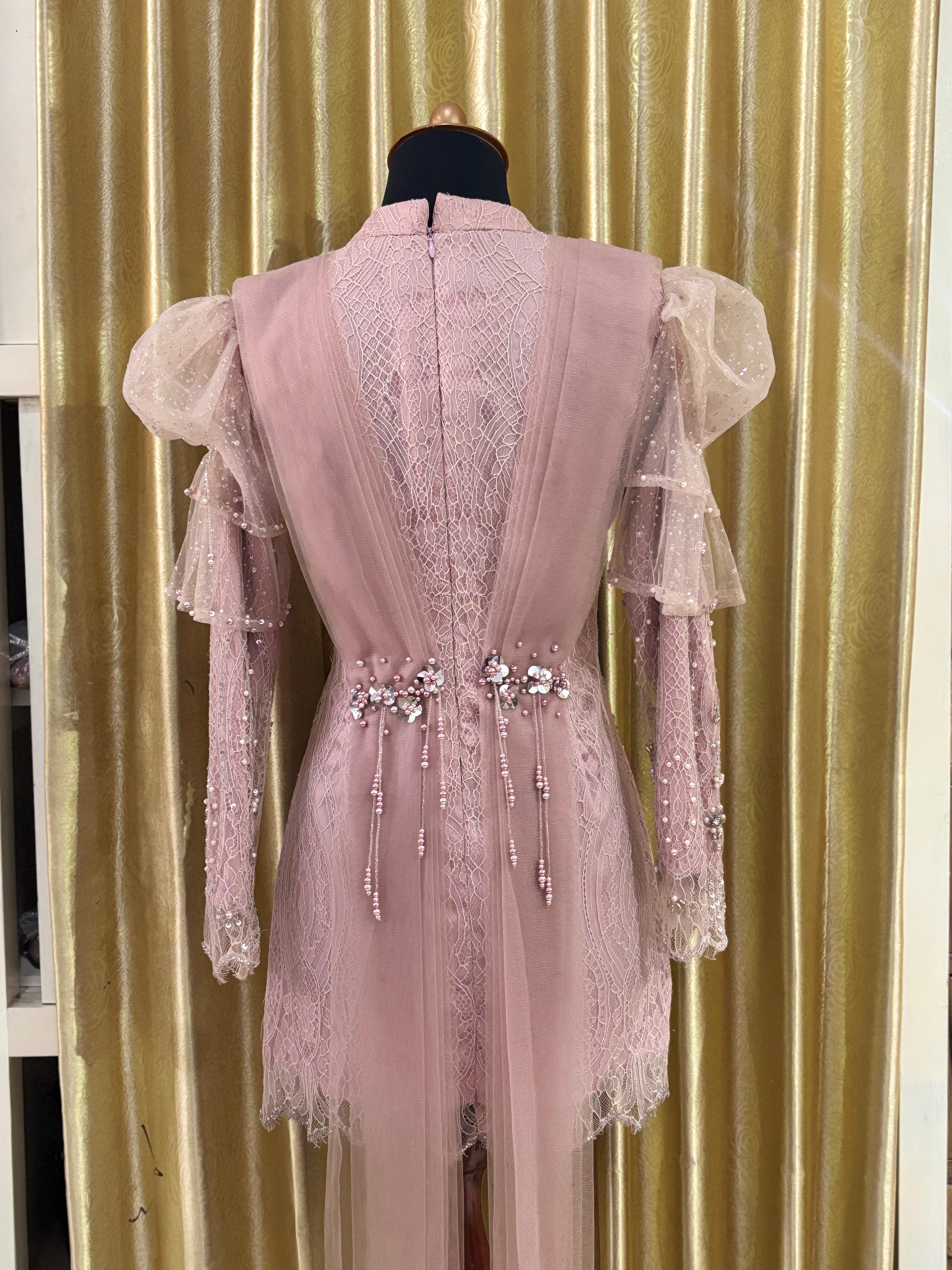 Kebaya Chantily Pink Prem-5