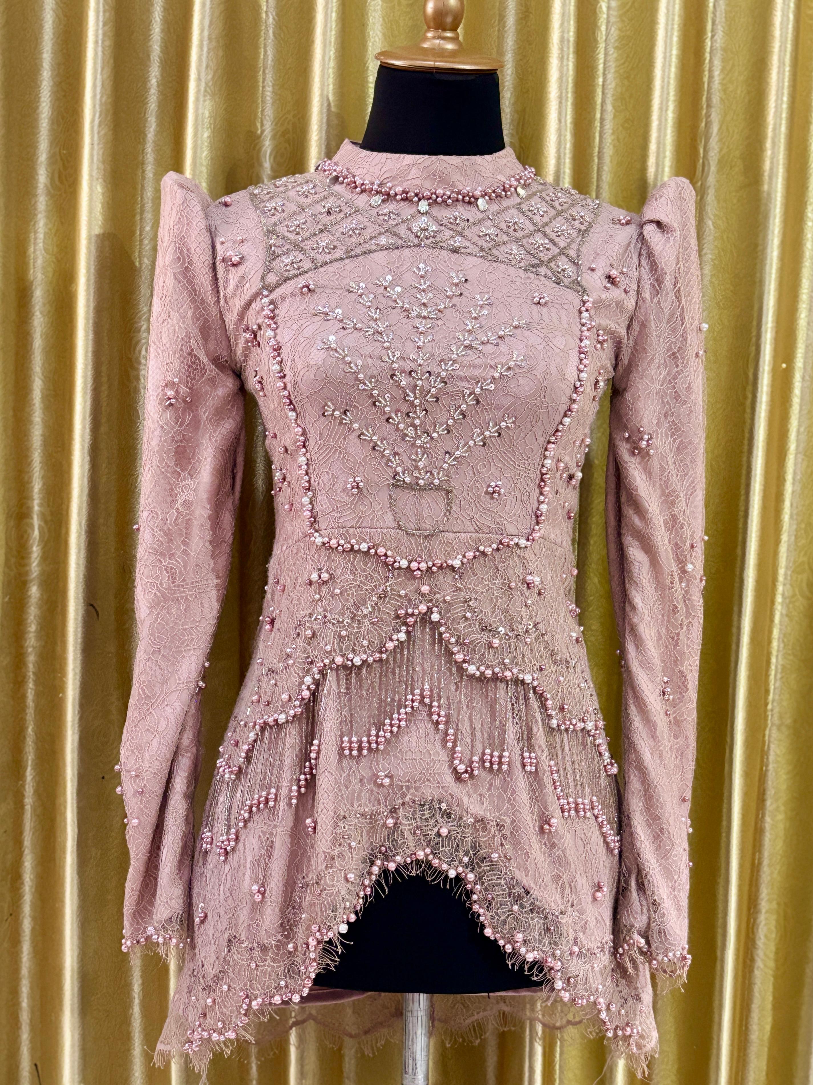 Kebaya Chantily Pink Prem-2