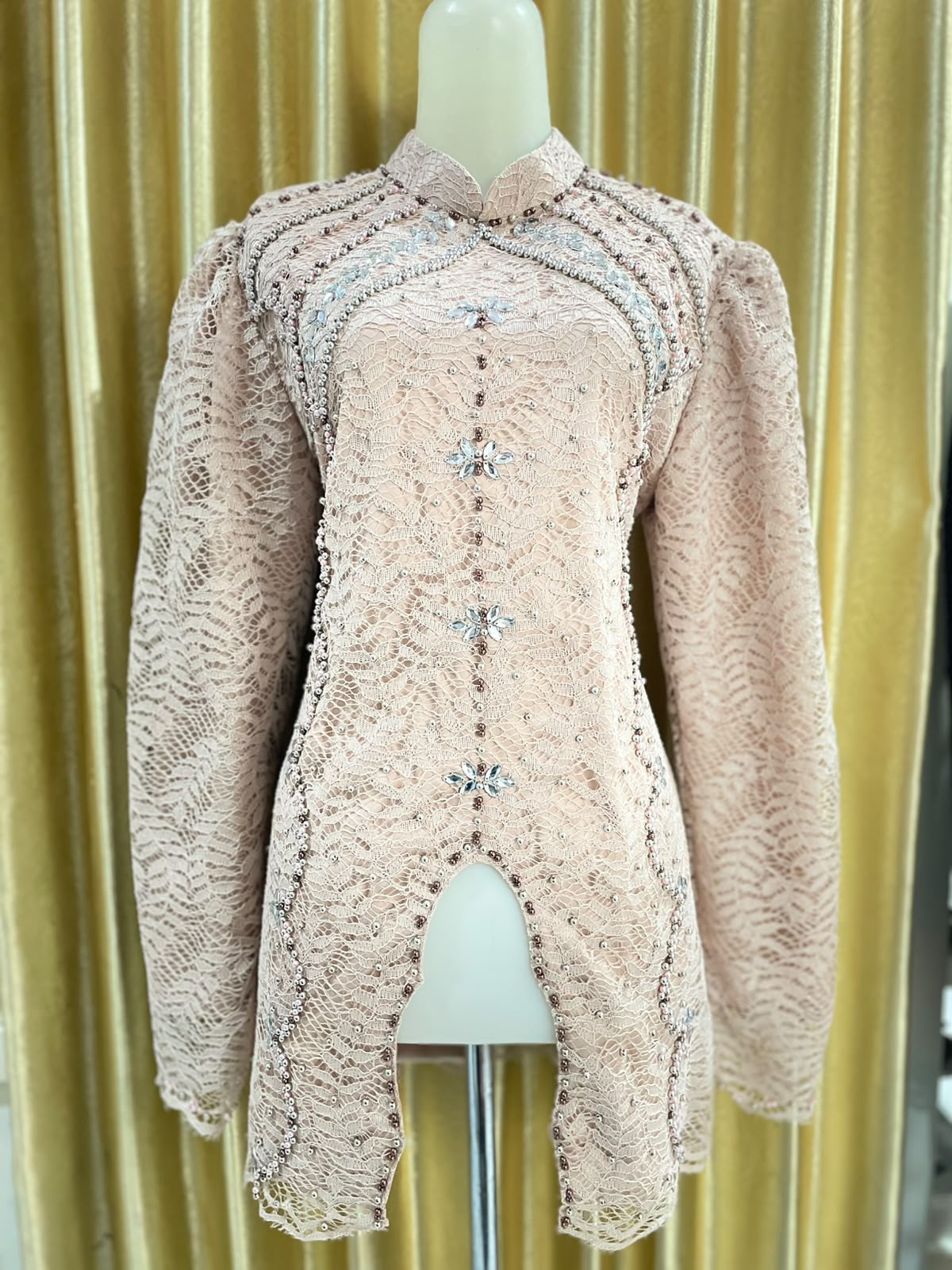 Kebaya Brokat Nude Payet Standar