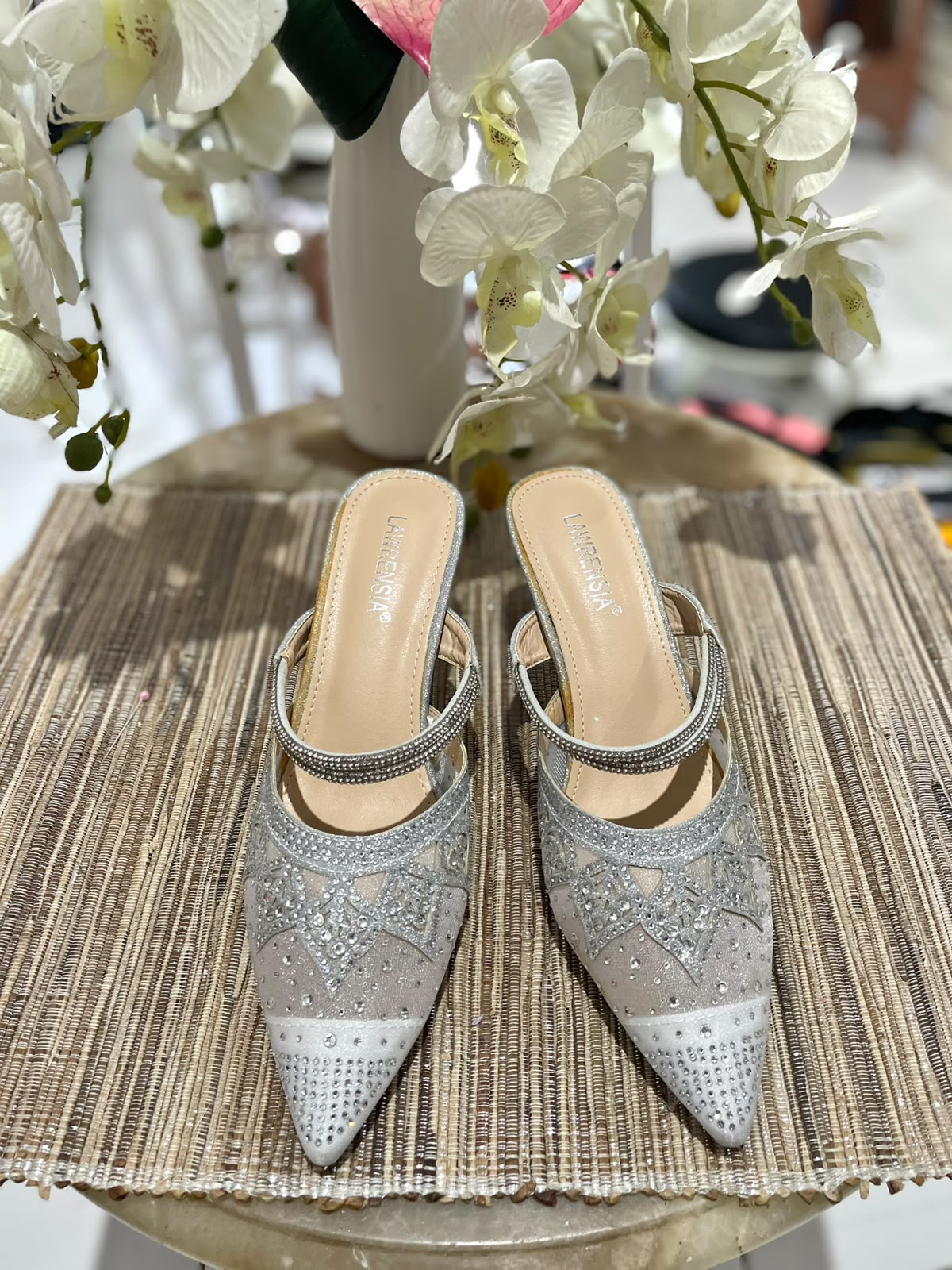 Heels LWRN 14 Silver Slip On