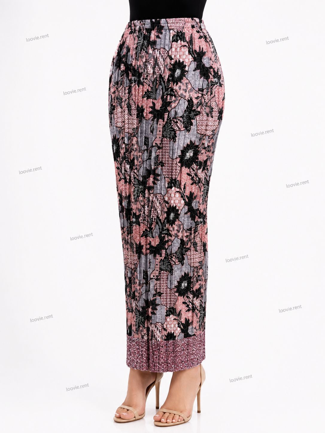 Plisket Kembang Geometris Pink-07