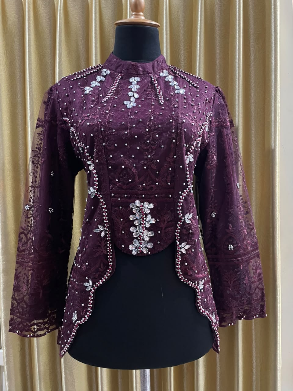 Kebaya Burgundy Payet Standar
