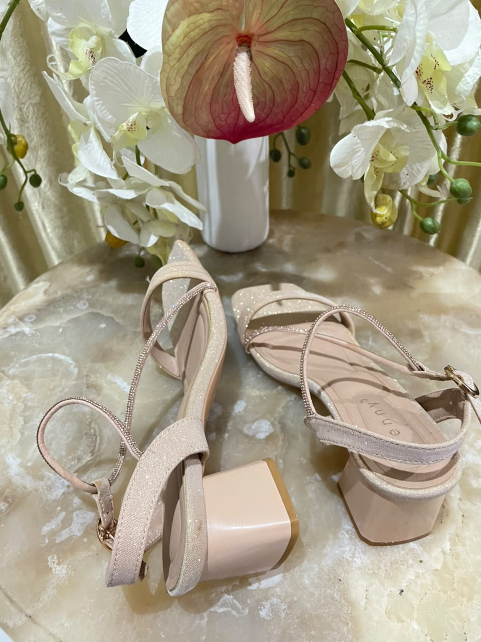 Heels GN43 gold open toe