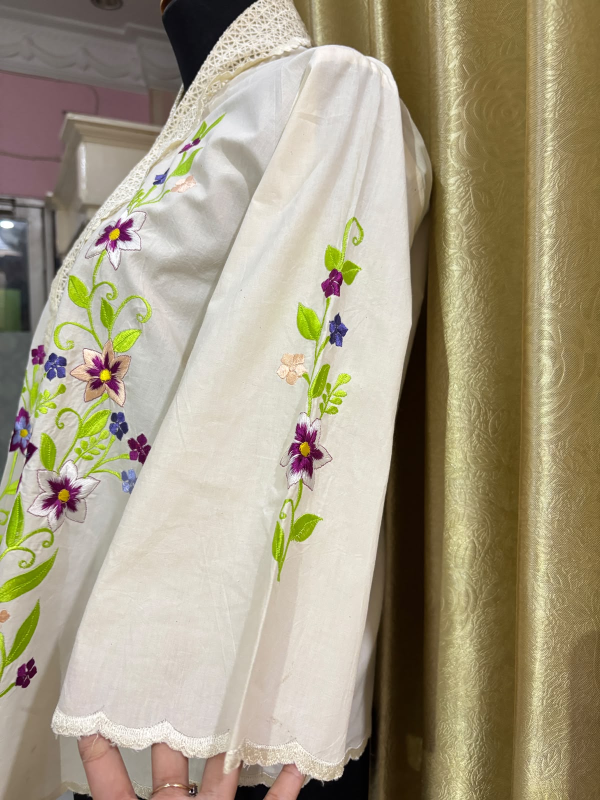 Kebaya Blacu Kembang Brokenwhite