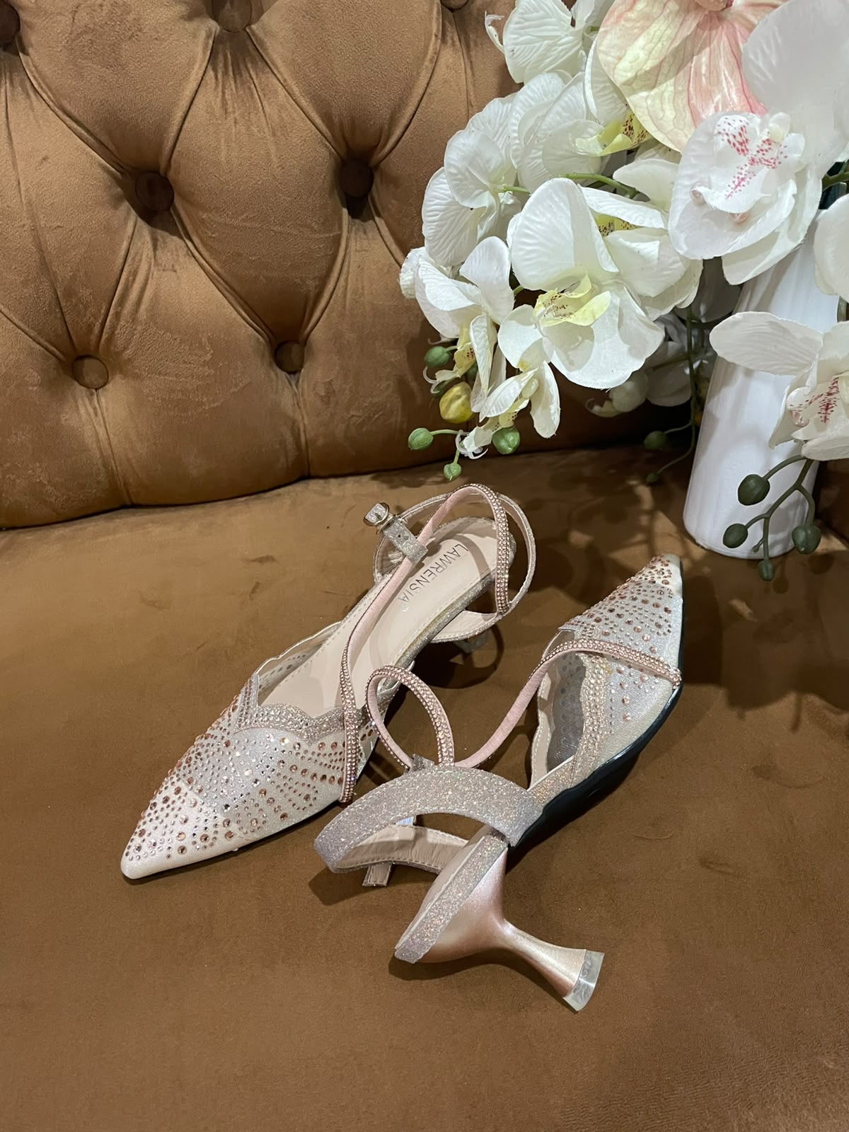Heels LWRN 07 Gold Cream
