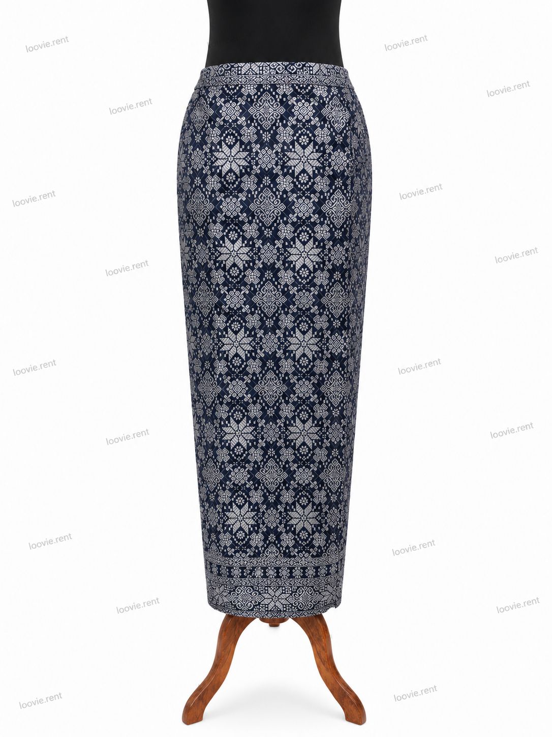 Songket Navy - Silver