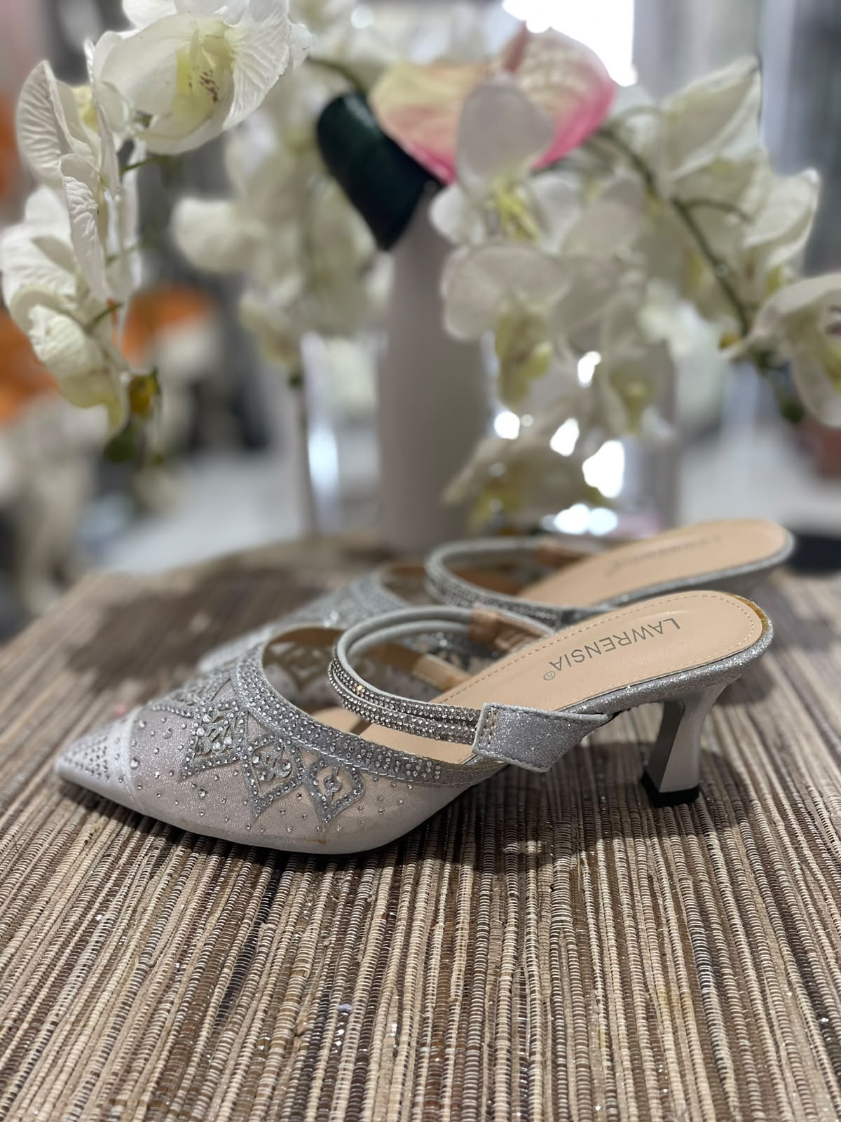 Heels LWRN 14 Silver Slip On