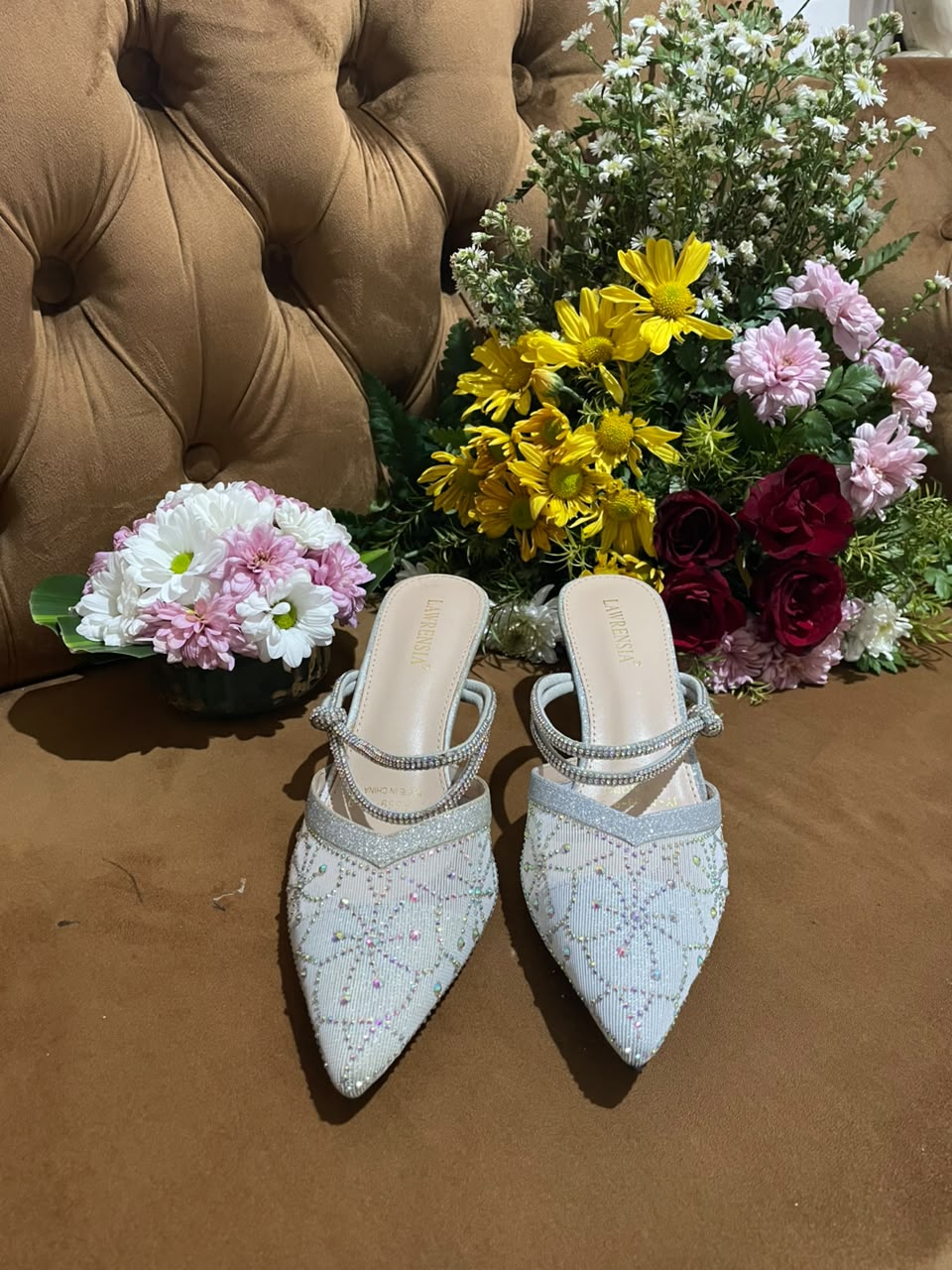 Heels LWRN 12 Silver Slip On