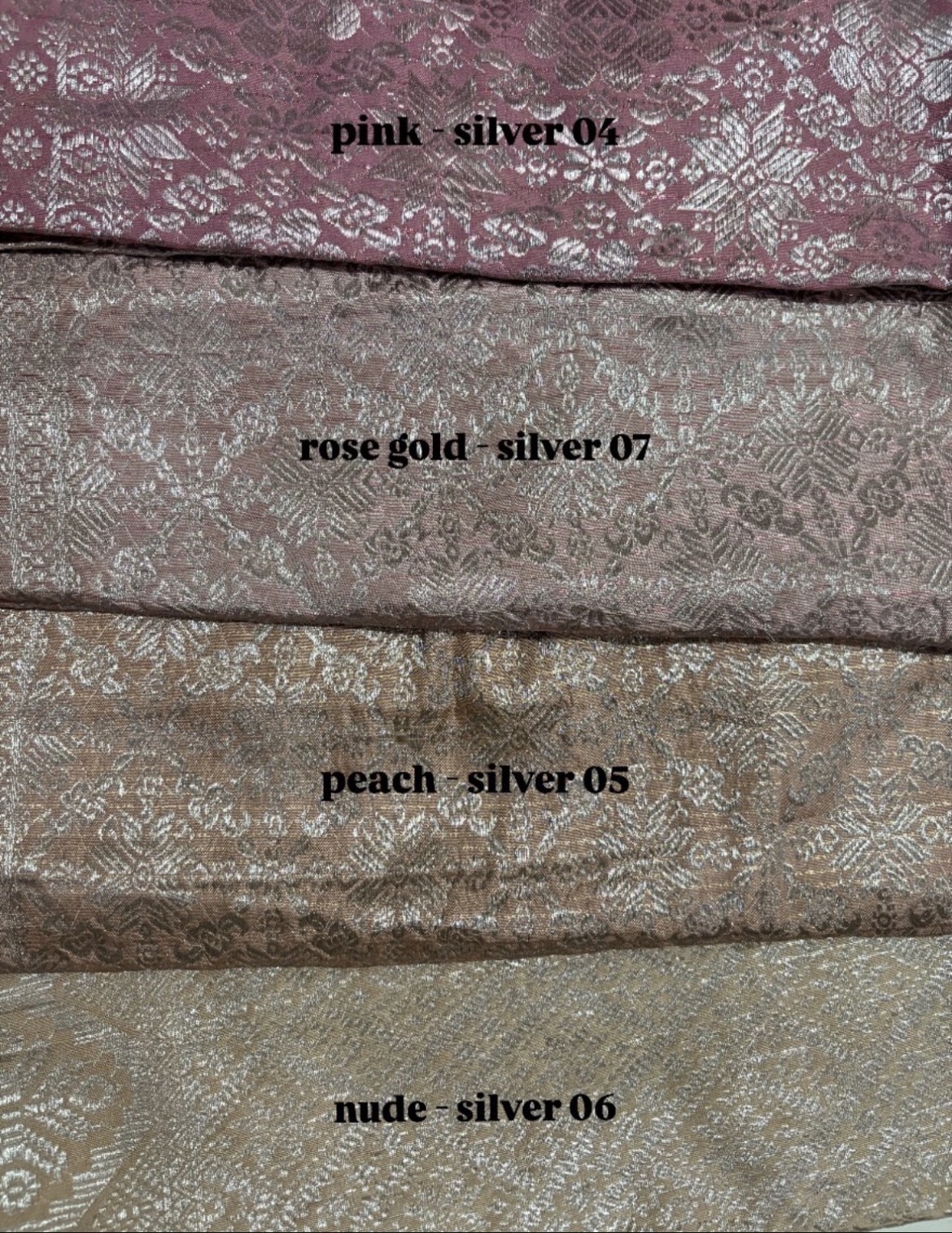 songket pink-silver