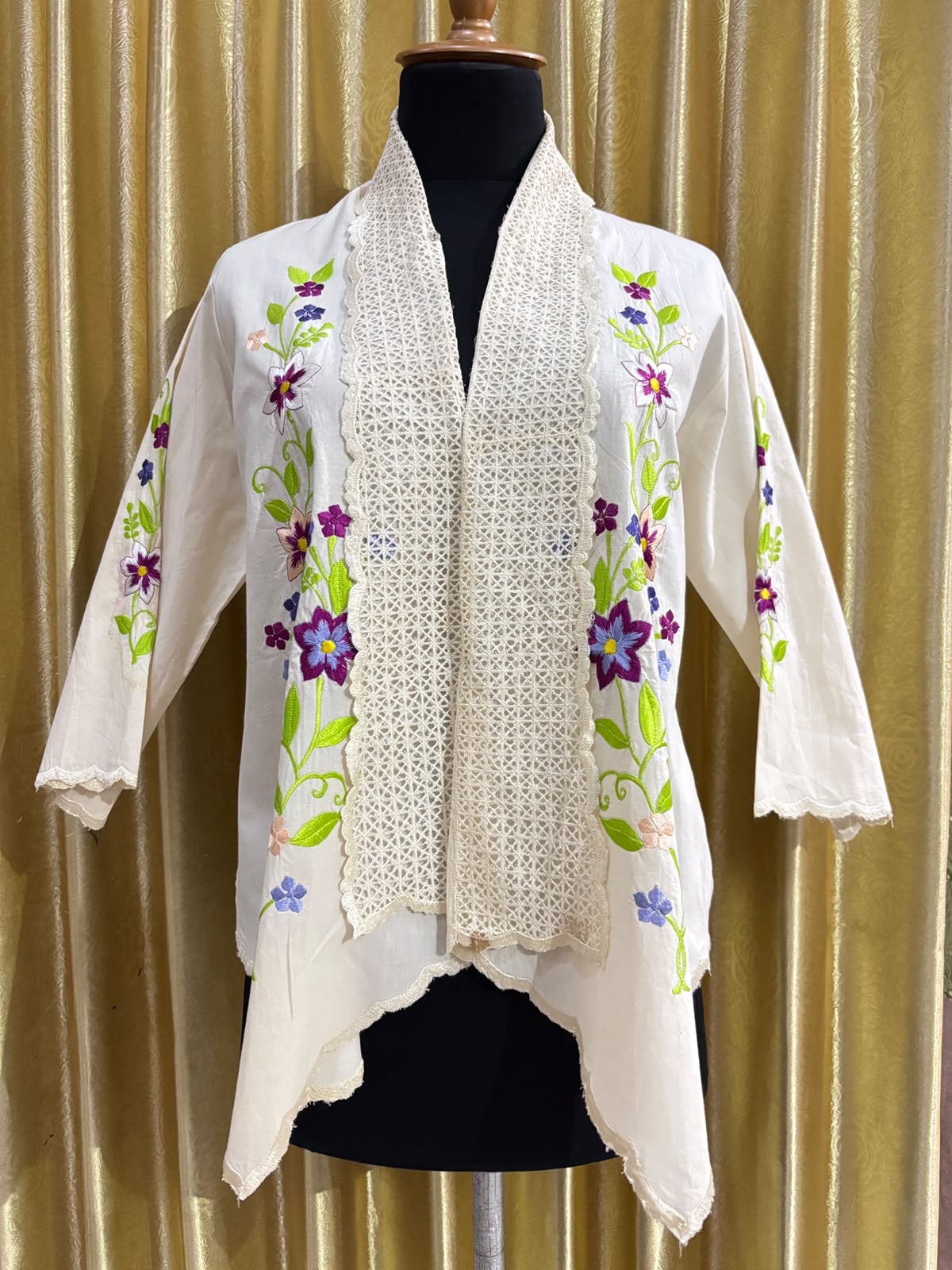 Kebaya Blacu Kembang Brokenwhite